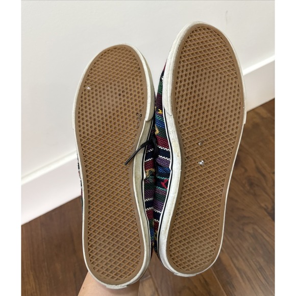 Vans Baja Reggae Rasta Sneakers Women 10 Tribal Aztec Southwestern Lace Up Skate - Picture 6 of 7